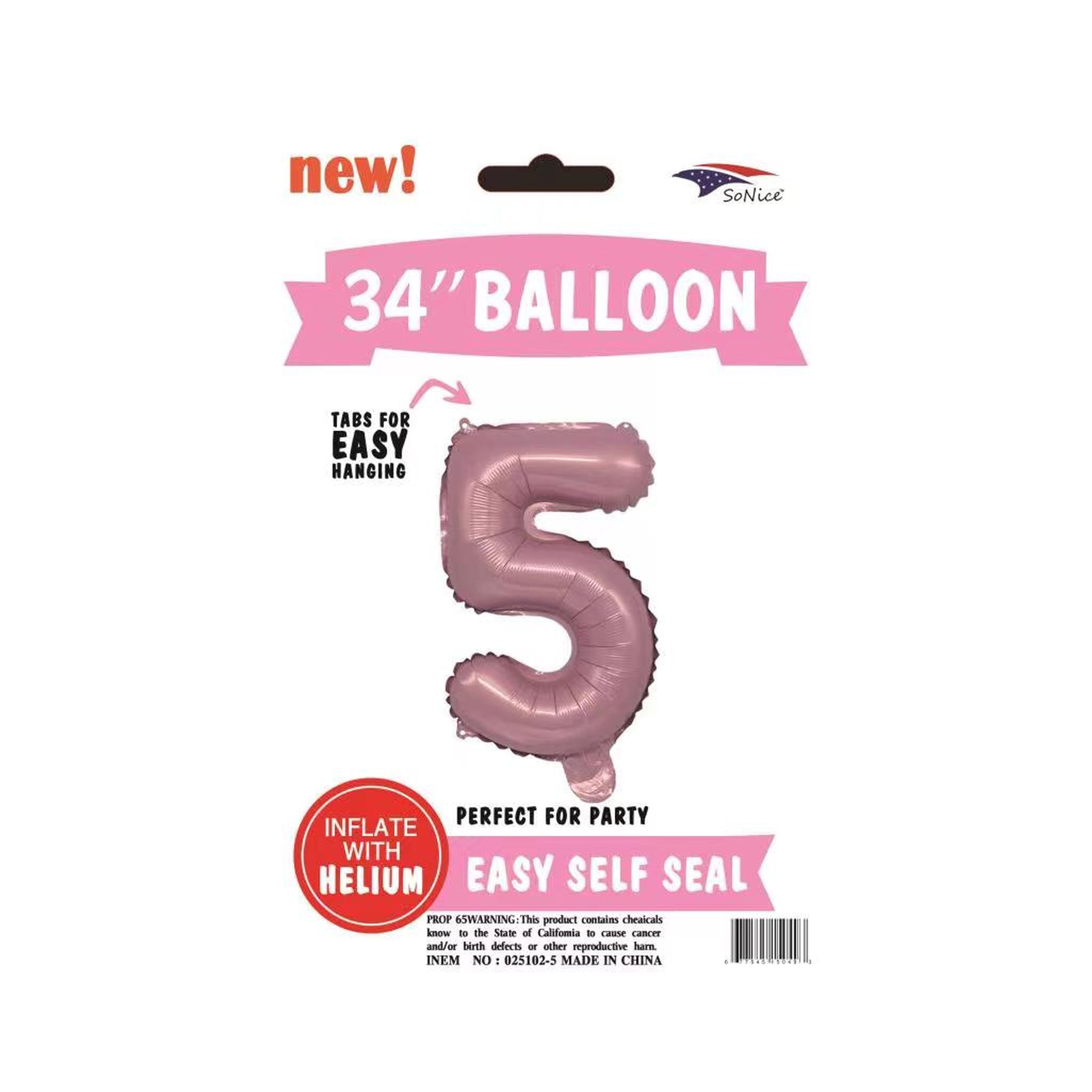 34" Foil Balloon Pink #5